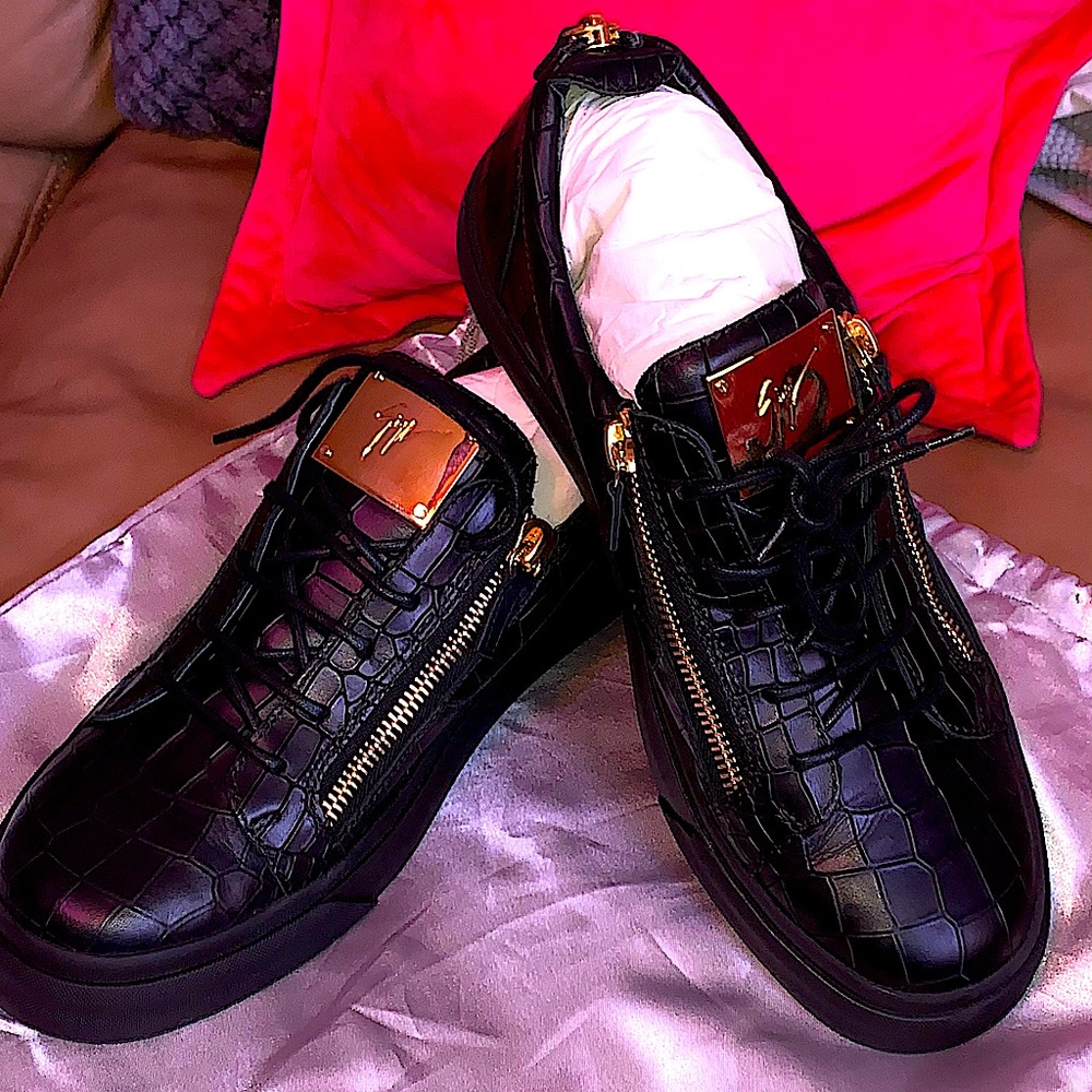 Giuseppe Zanotti Frankie Croc-embossed sneakers